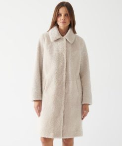 Women's Beige Shearling Coat