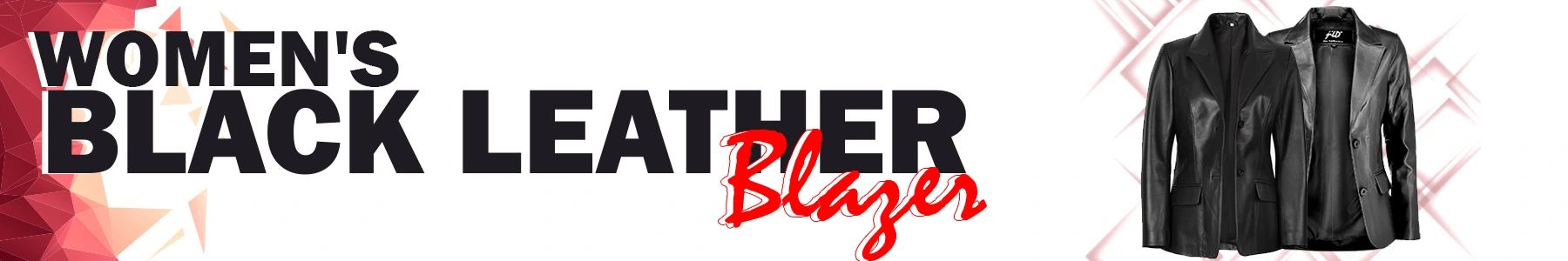 Women's Black Leather Blazer