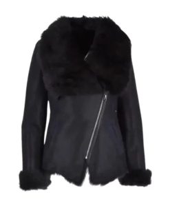 Womens Black Shearling Jacket