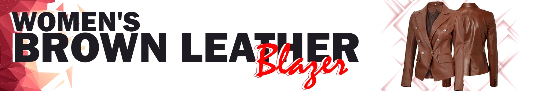 Women's Brown Leather Blazer