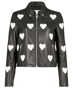 Women's Maje Heart Leather Jacket