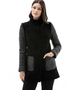 Women’s Real Black Leather Coat