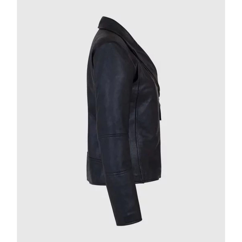 Womens Motorbike Sheep Leather Jacket - Image 2